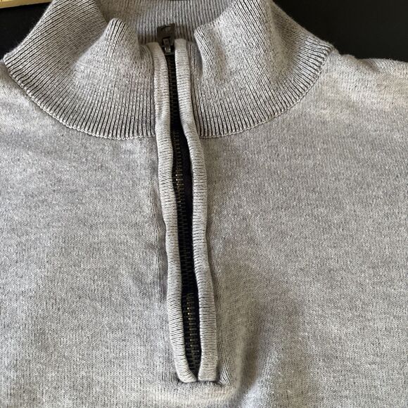 BKE Buckle Women's Sweater Dark Gray Size Large Long Sleeve Pullover 1/4 Zip - Picture 4 of 11